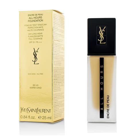 ysl foundation bd40 warm sand|ysl bd40 review.